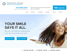 Tablet Screenshot of maricopasmilesdental.com